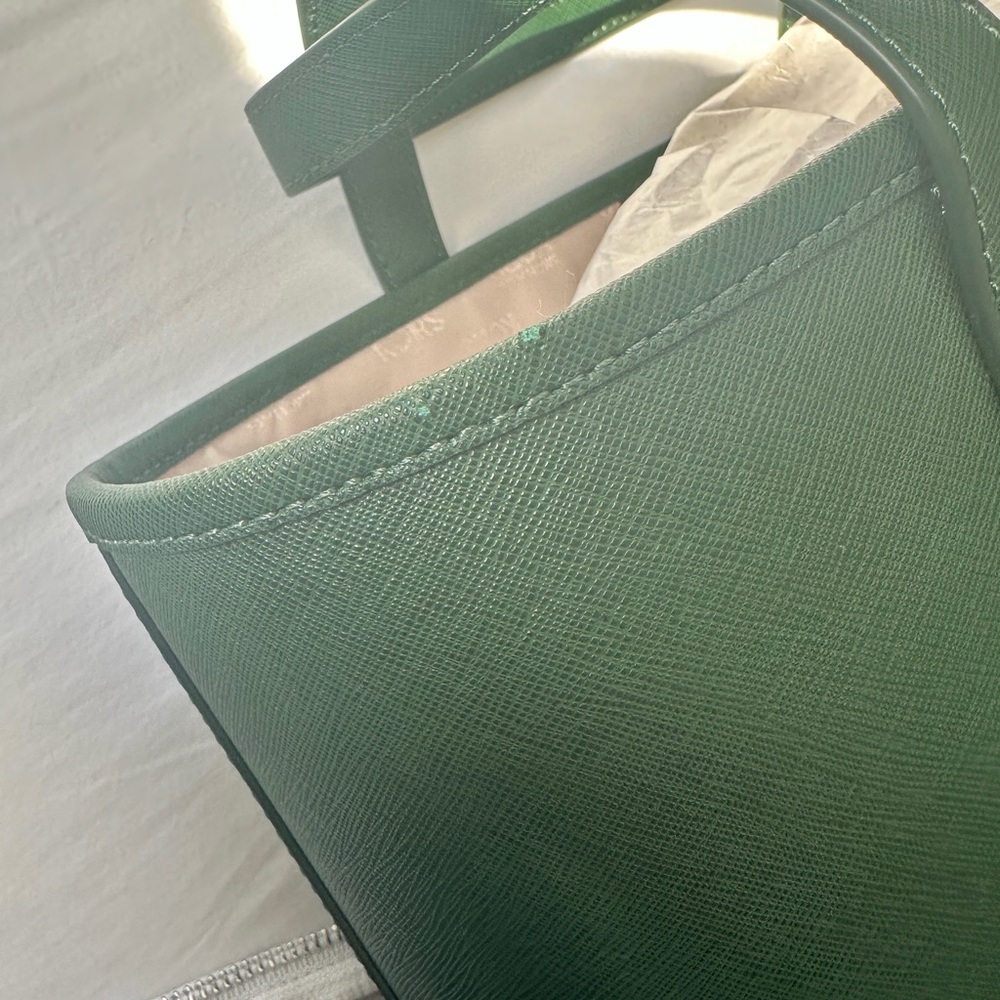 Michael Kors Microstud Center Stripe Small Travel Tote – Moss (NWT) - Picture 13 of 14